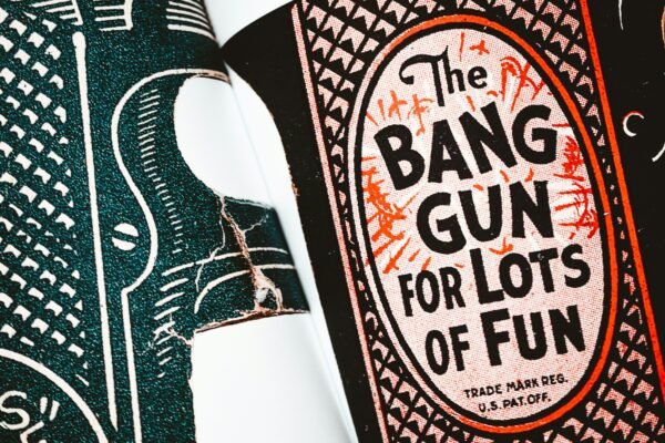 a close up of a book with a design on it