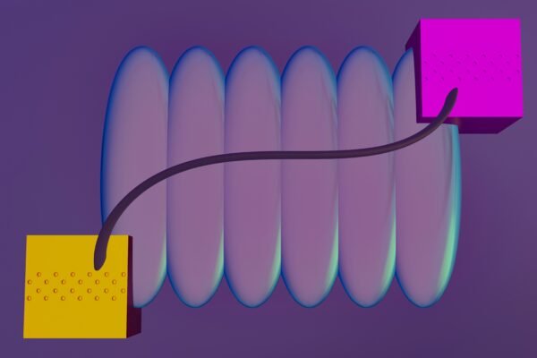 a purple background with a yellow rectangle and a purple rectangle