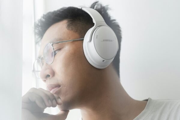 a man wearing headphones