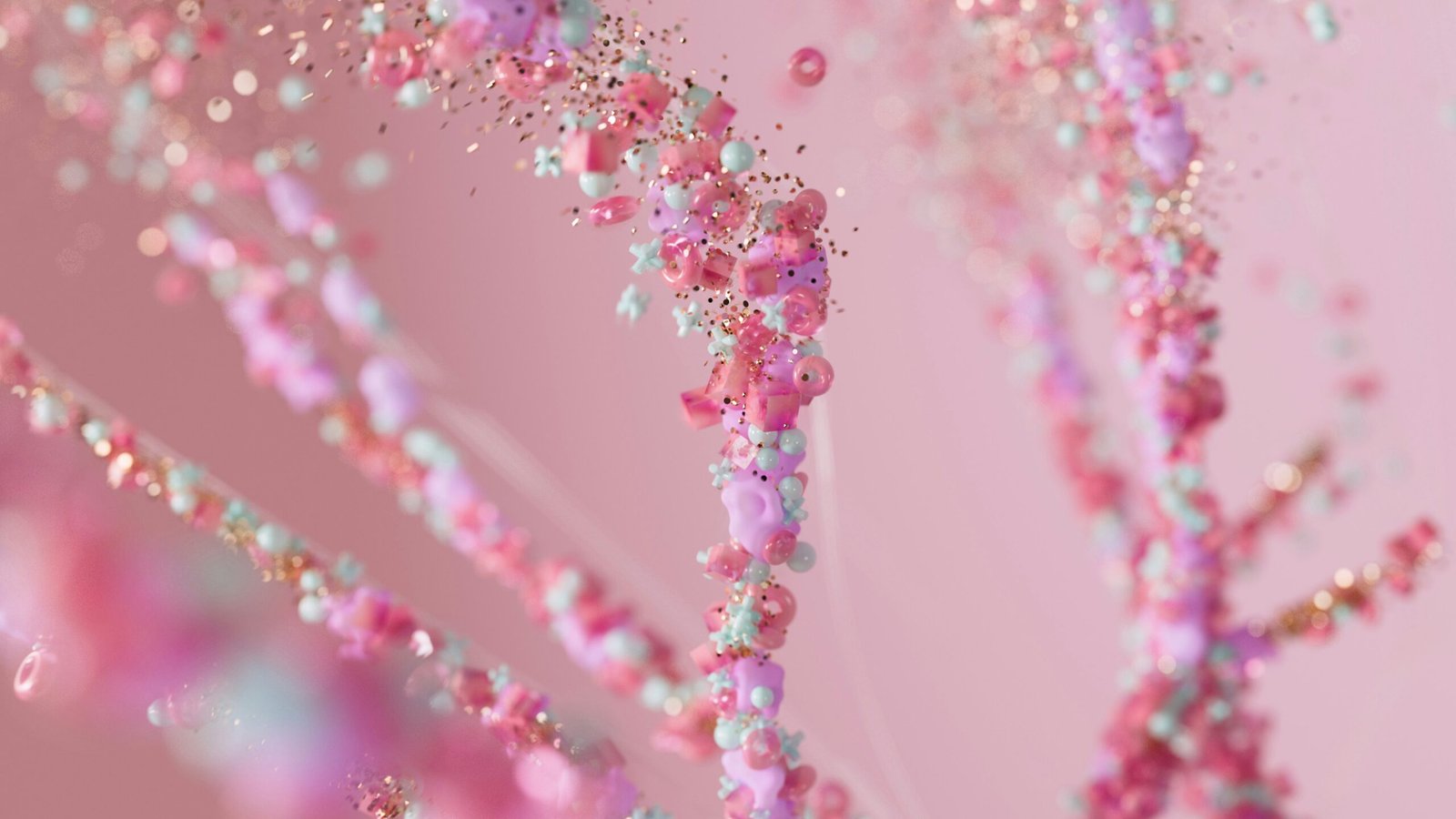 a close up of a pink wall with glitter sprinkles