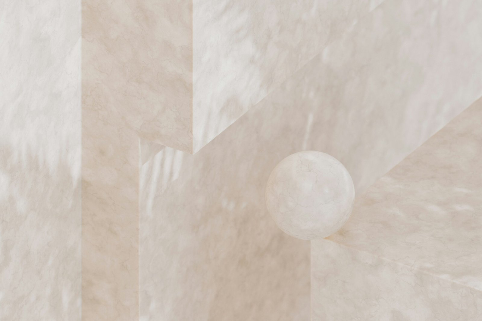 A close up of a wall with a ball on it