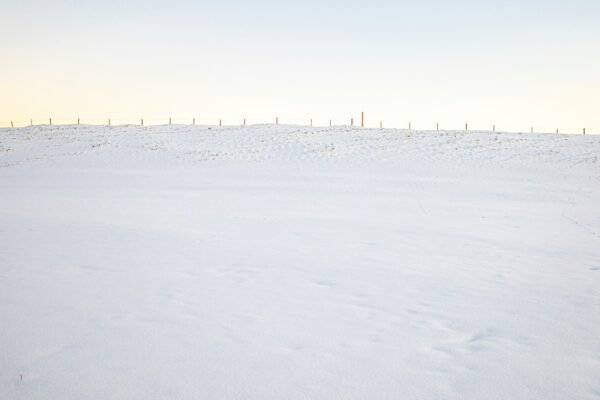 A man riding skis down a snow covered slope