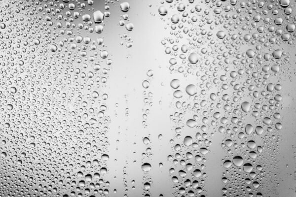water droplets on glass panel