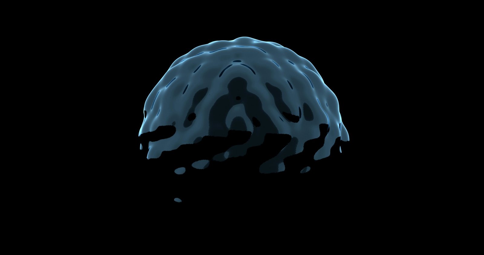 A black and white photo of a brain