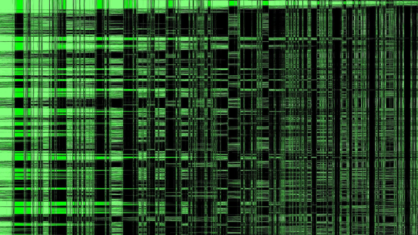 A green and black background with lines