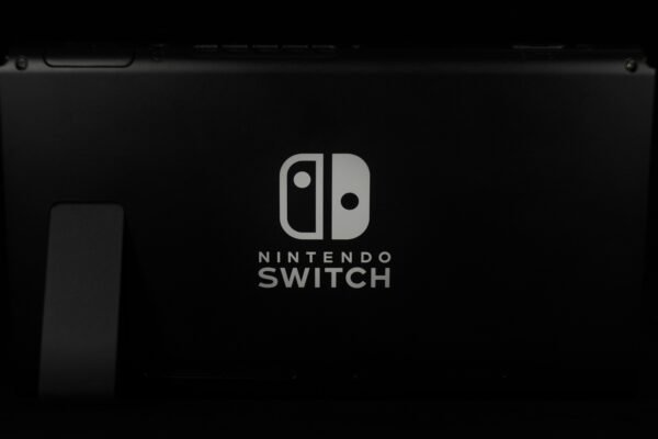 a nintendo switch logo on a black background